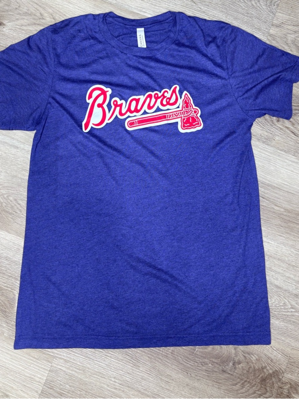 Atlanta Braves Blue Graphic Tee Size Medium MLB Baseball Shirt